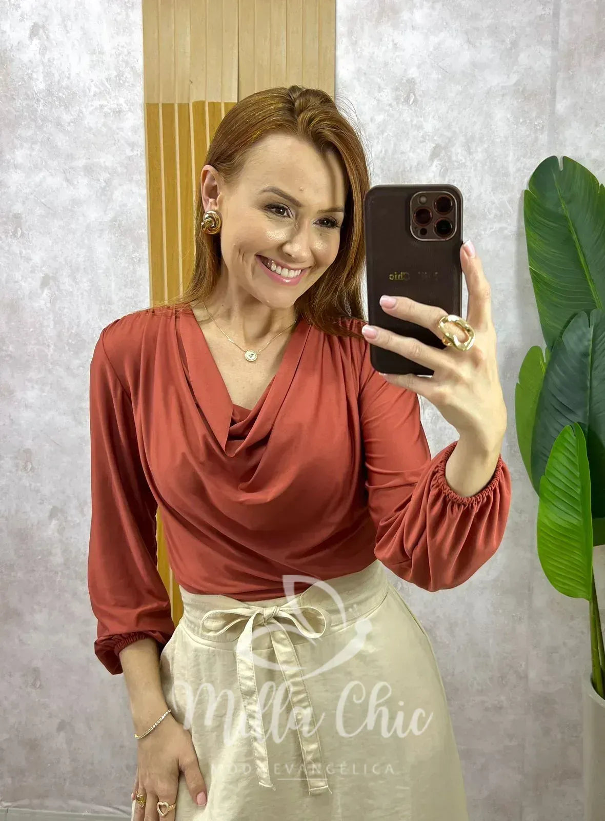 Blusa Odete – TerraCota