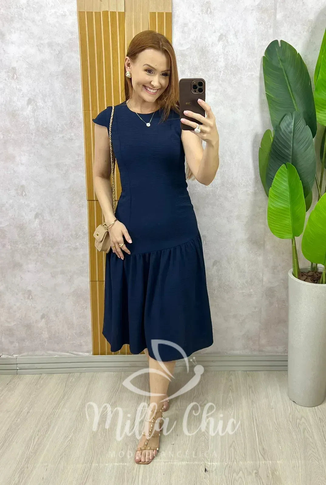 Vestido Tânia – Azul Marinho