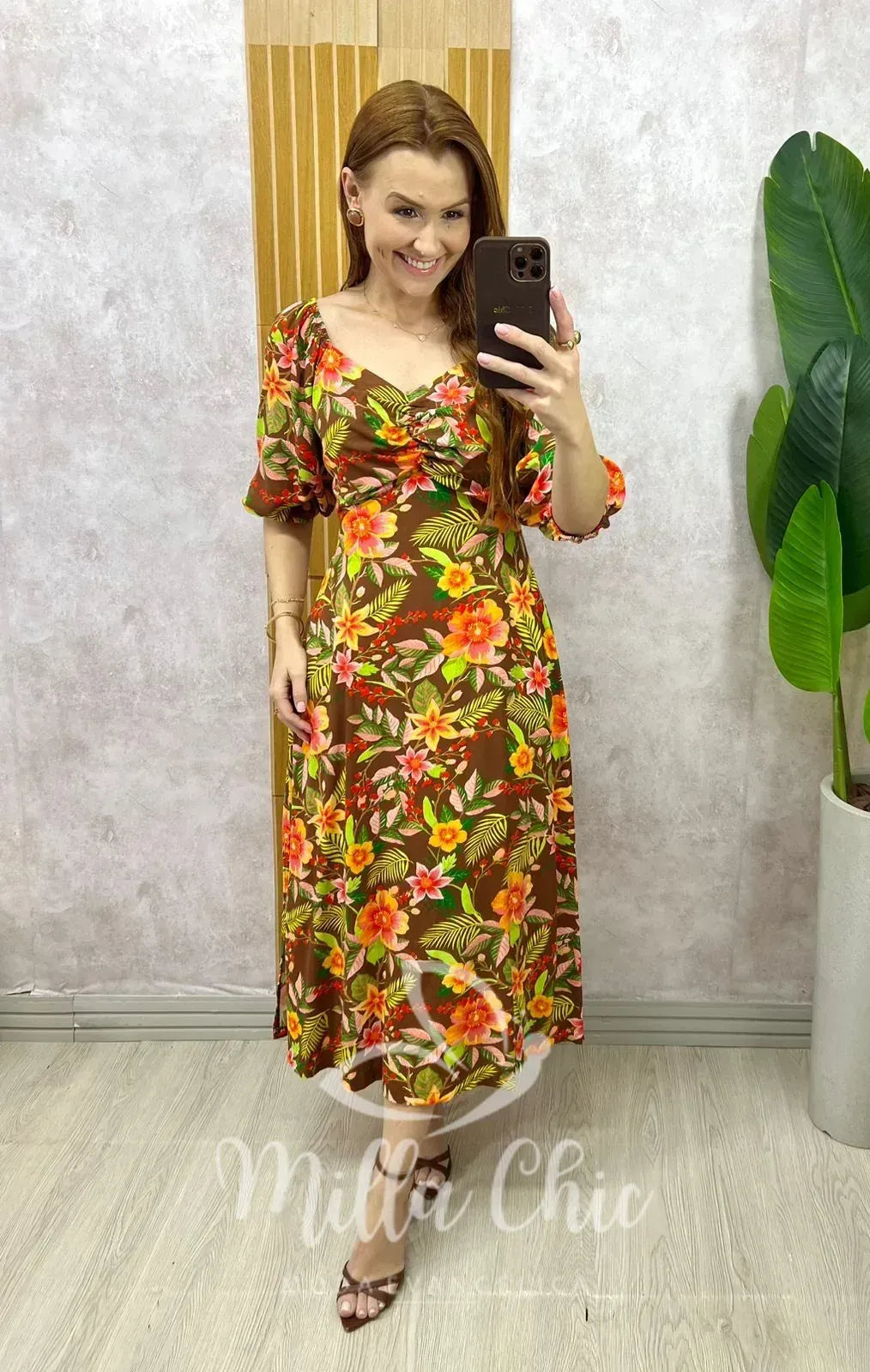 Vestido Cléo – Marrom