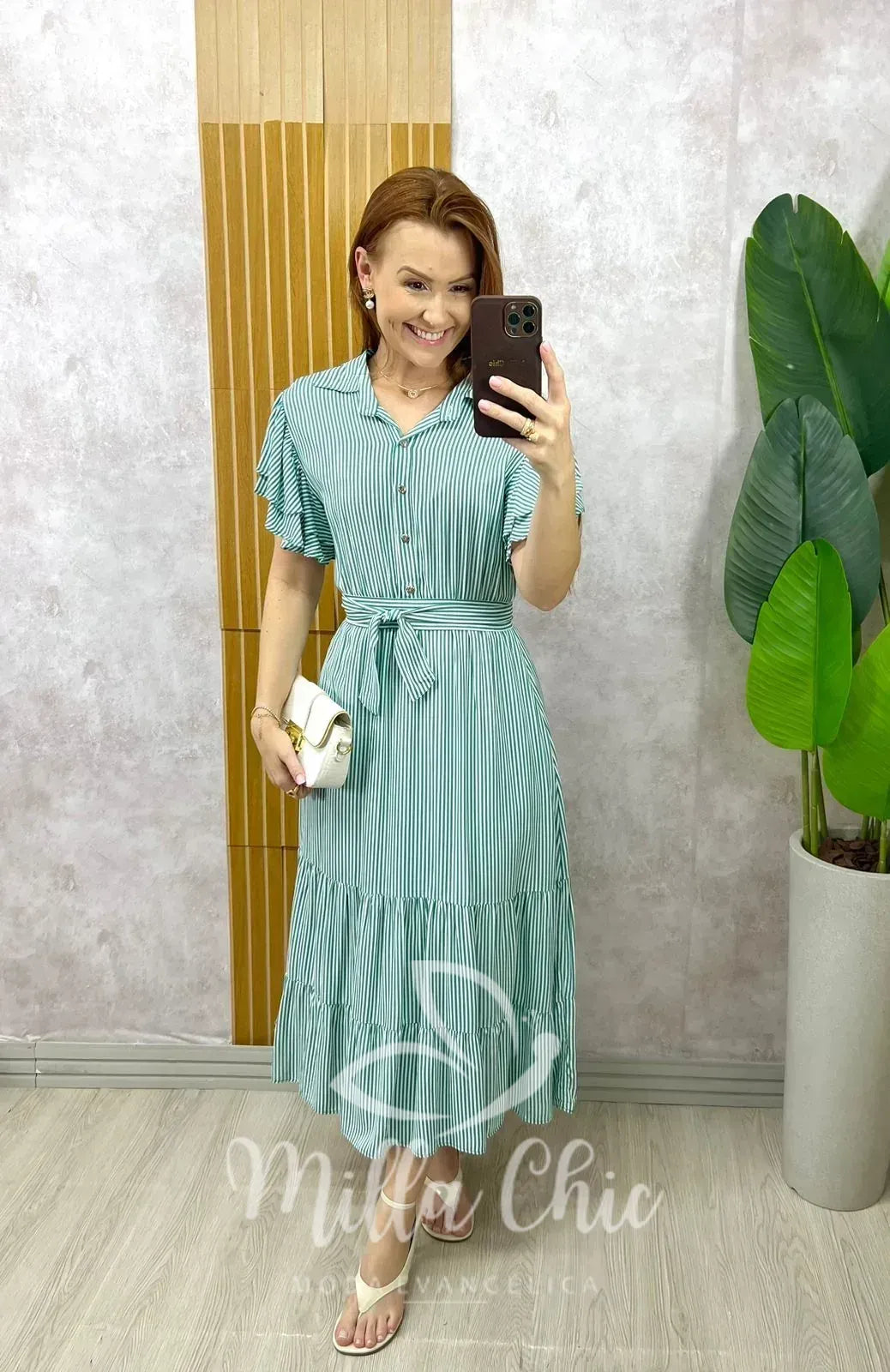 Vestido Belinda Em Viscolinho – Verde