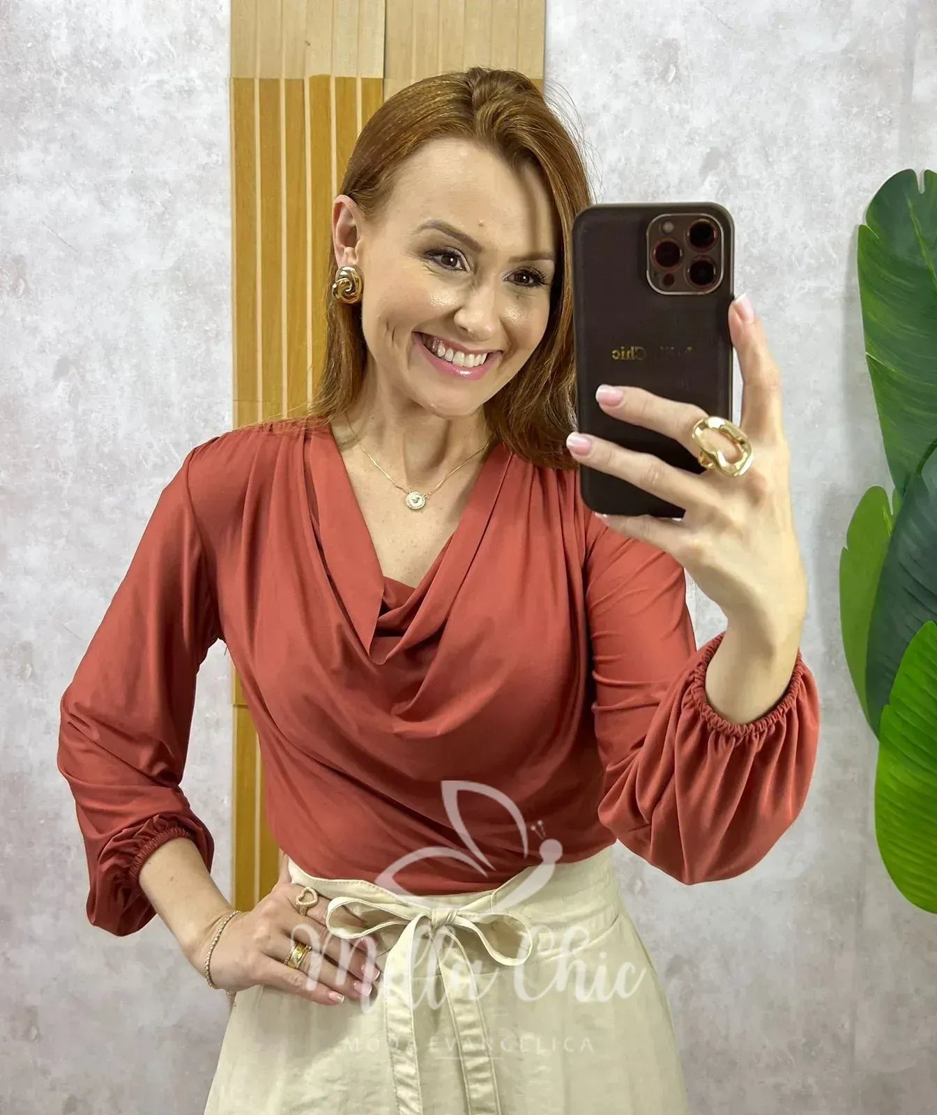 Blusa Odete – TerraCota