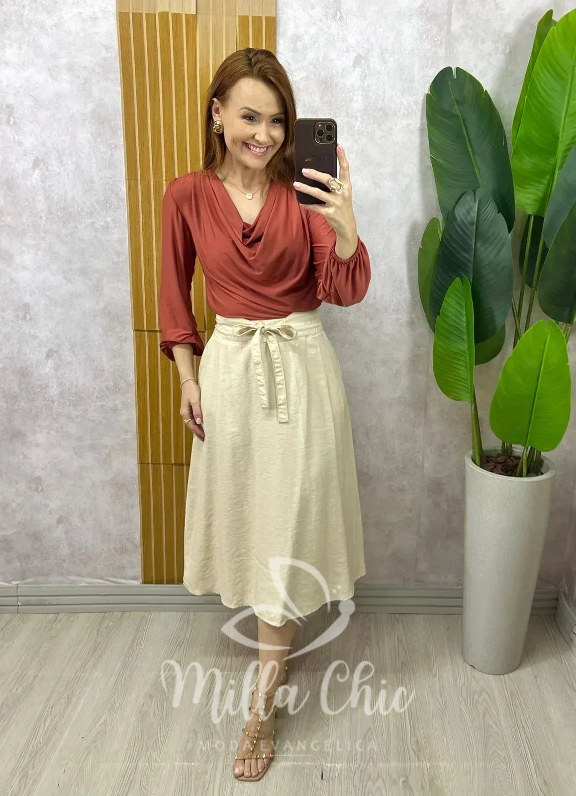 Saia Minerva em alfaiataria – Off White