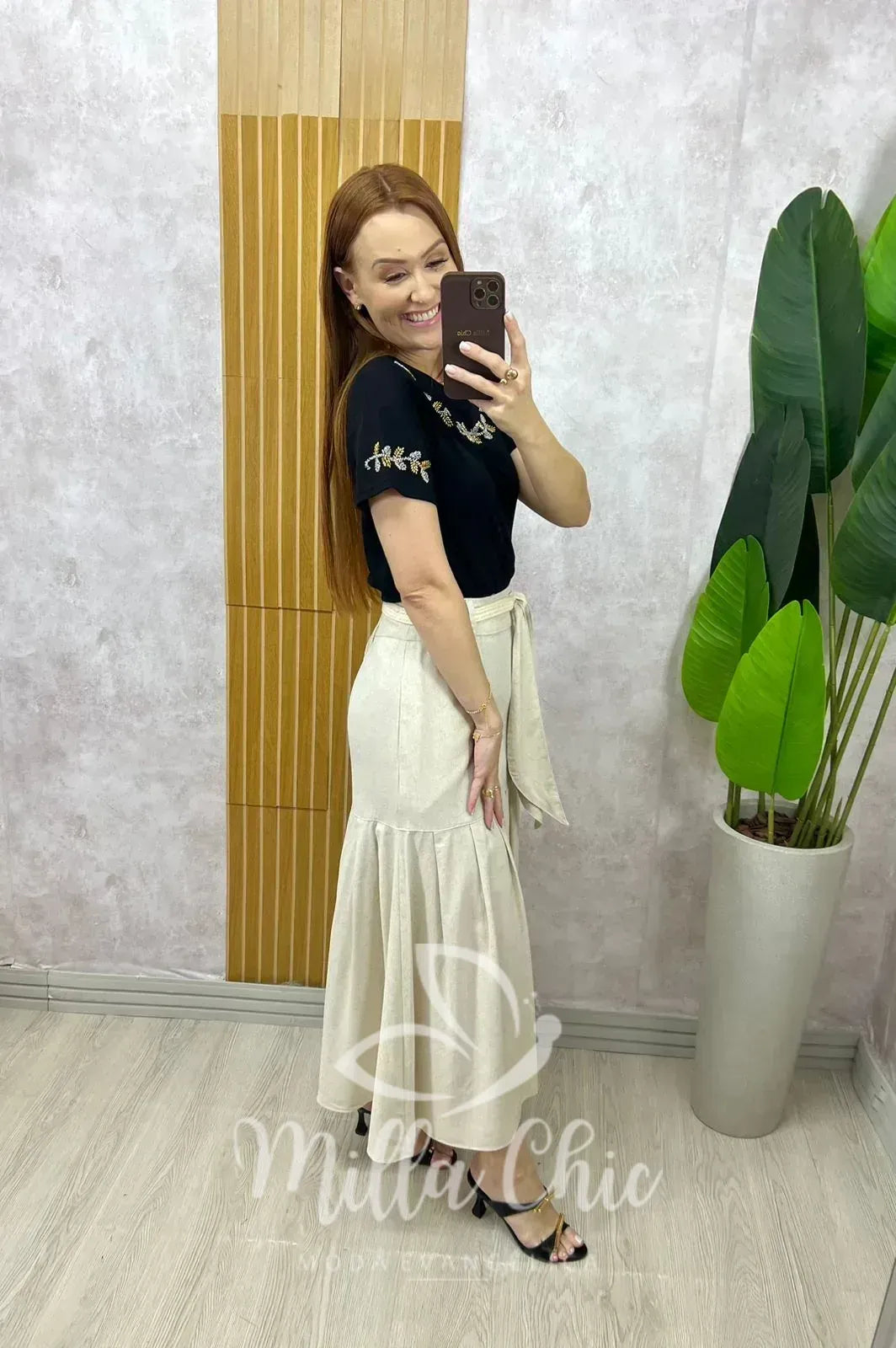 Saia Gioconda Em Linho