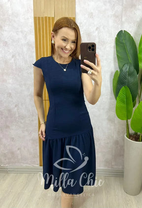 Vestido Tânia – Azul Marinho
